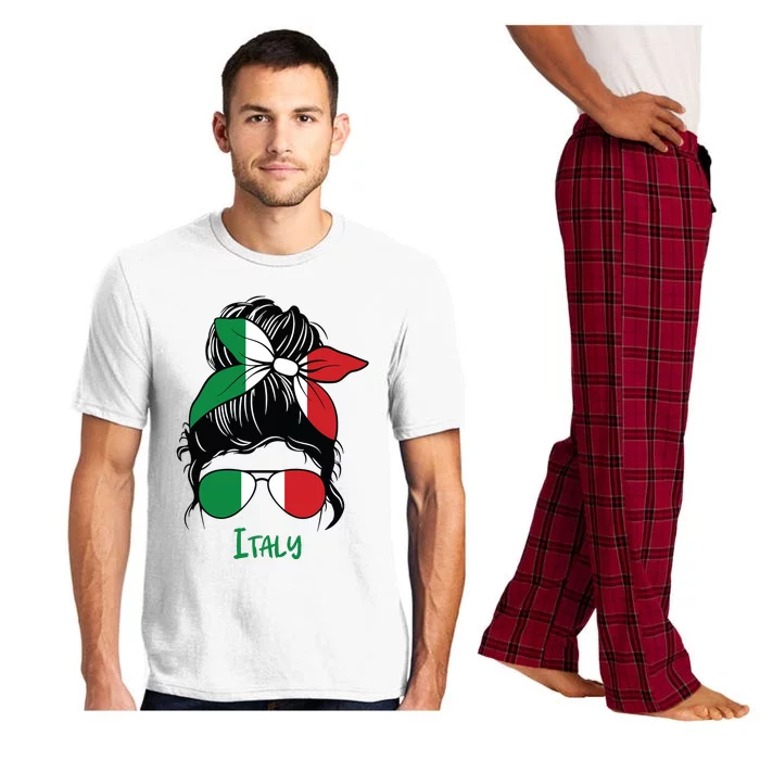 Italian Girl Italy Girl Italia Woman Flag Pajama Set