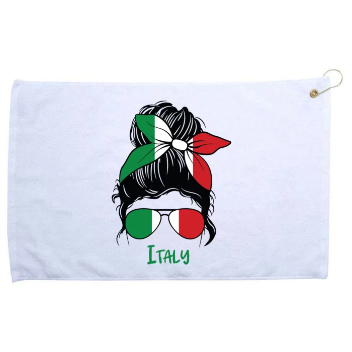 Italian Girl Italy Girl Italia Woman Flag Grommeted Golf Towel