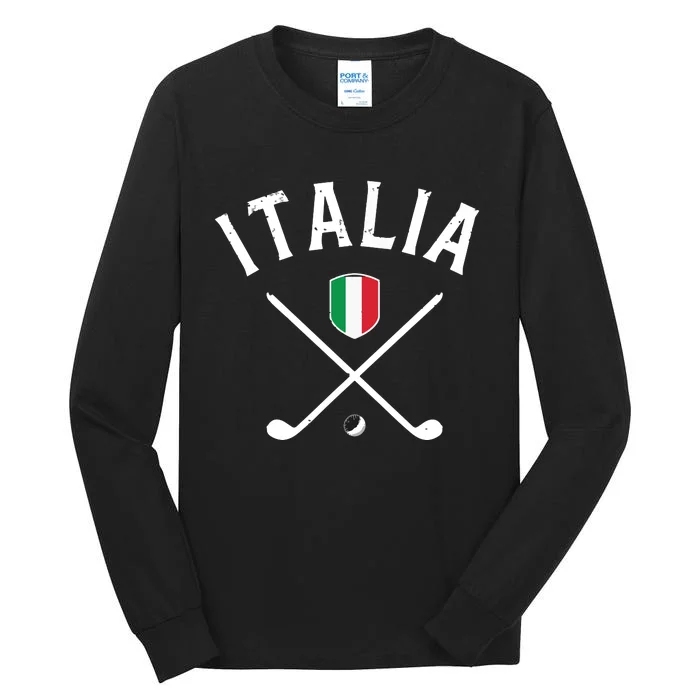 Italy Golf Italian Flag Golf Tee Tall Long Sleeve T-Shirt