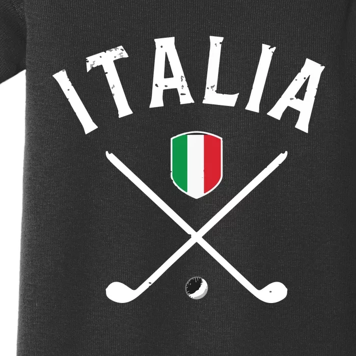 Italy Golf Italian Flag Golf Tee Baby Bodysuit