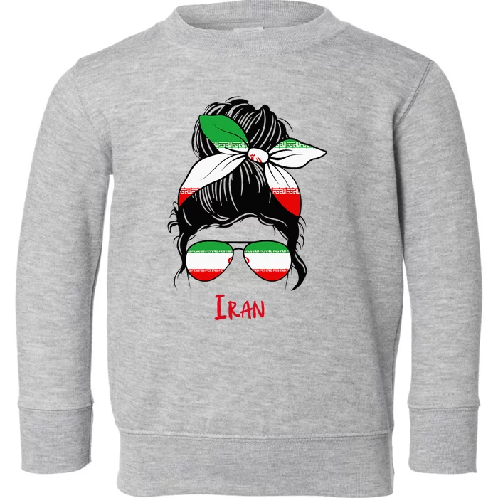 Iranian Girl Iran Girl Persian Woman Flag Toddler Sweatshirt