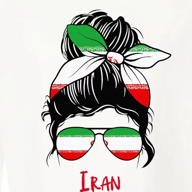 Iranian Girl Iran Girl Persian Woman Flag Cropped Pullover Crew