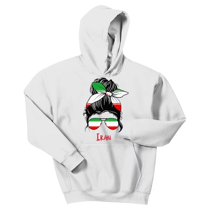 Iranian Girl Iran Girl Persian Woman Flag Kids Hoodie