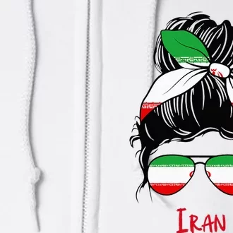 Iranian Girl Iran Girl Persian Woman Flag Full Zip Hoodie