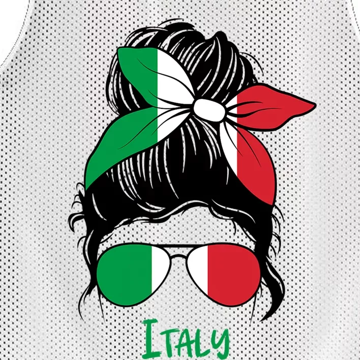 Italian Girl Italy Girl Italia Woman Flag Mesh Reversible Basketball Jersey Tank