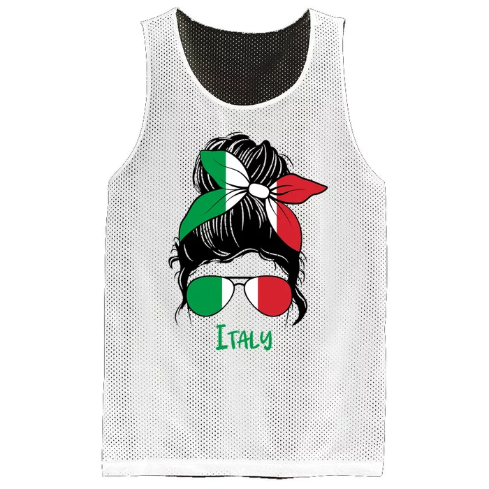 Italian Girl Italy Girl Italia Woman Flag Mesh Reversible Basketball Jersey Tank