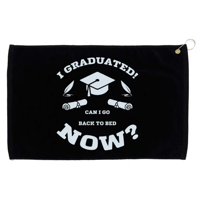 I GRADUATED Grommeted Golf Towel