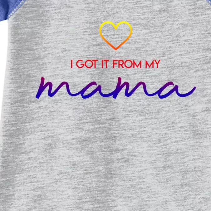 I Got It From My Mama Cool Gift Mother Mom Gift Infant Baby Jersey Bodysuit