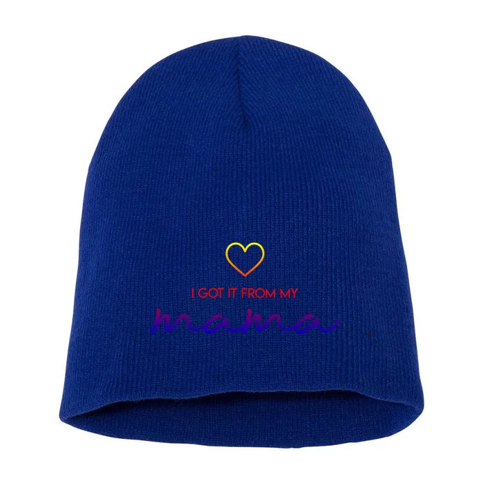 I Got It From My Mama Cool Gift Mother Mom Gift Short Acrylic Beanie