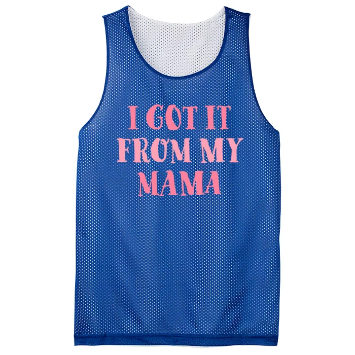 I Got It From My Mama Family Design Cute Gift Mesh Reversible Basketball Jersey Tank