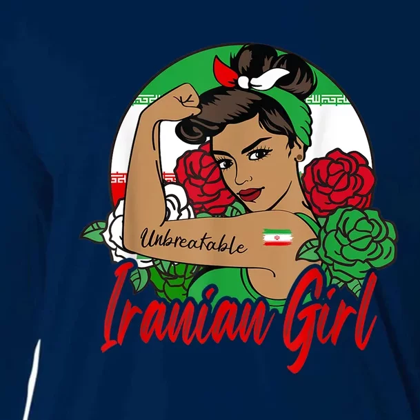 Iranian Girl Iran Woman Persian Flag Cooling Performance Long Sleeve Crew