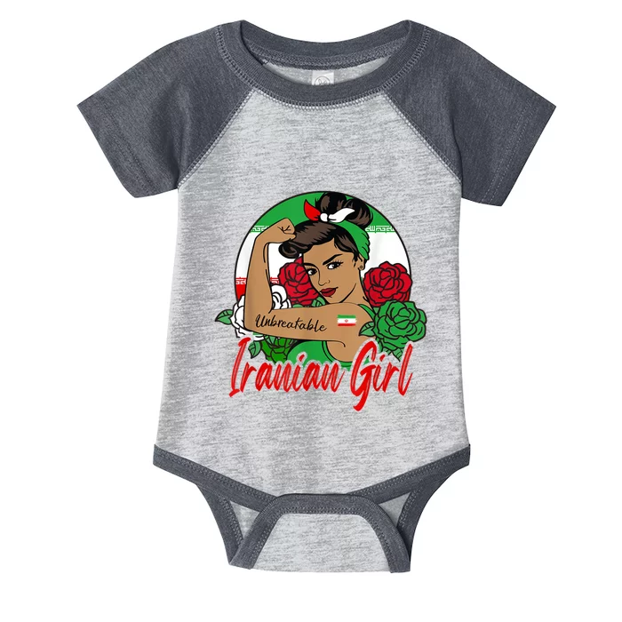 Iranian Girl Iran Woman Persian Flag Infant Baby Jersey Bodysuit