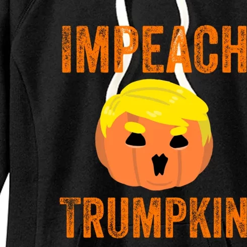 Impeacht Gift Impeach Trumpkin Gifttrump Pumpkin Jack O'lantern Gift Women's Fleece Hoodie