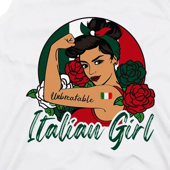 Italia Girl Italy Woman Italian Flag Tank Top