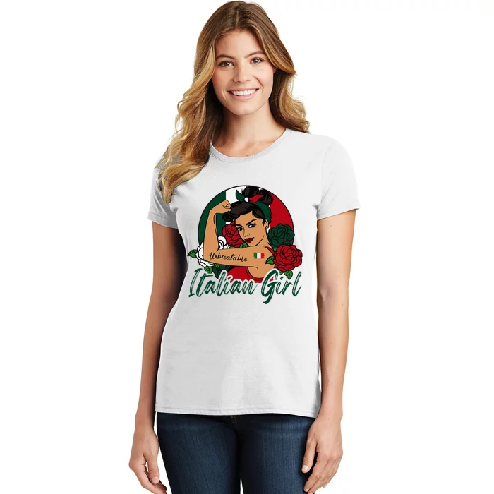 Italia Girl Italy Woman Italian Flag Women's T-Shirt