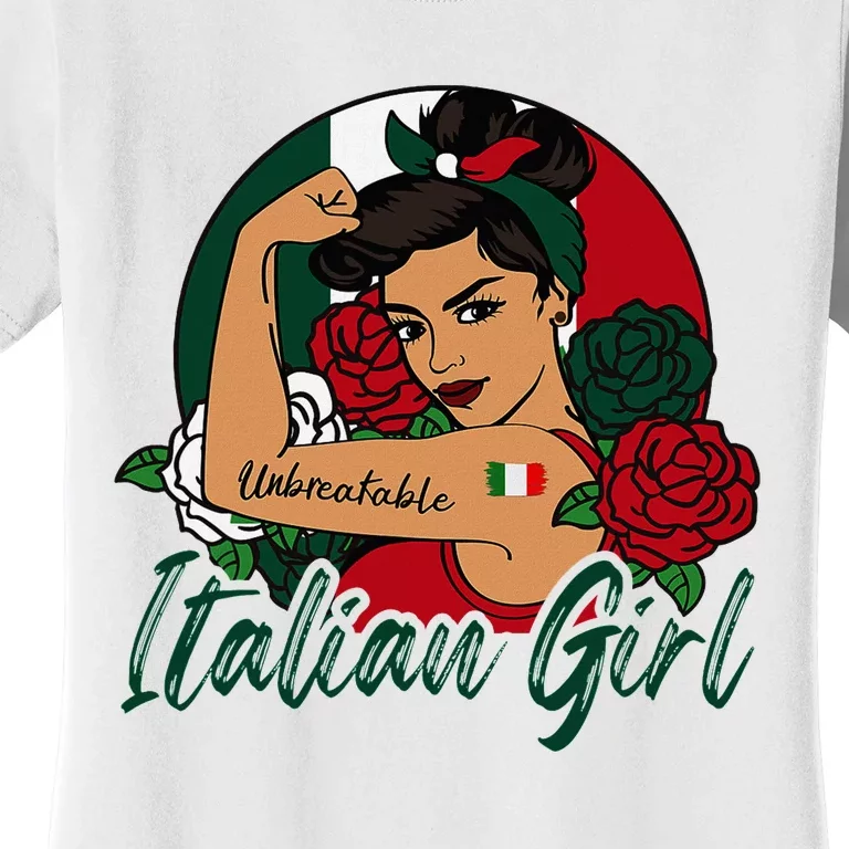 Italia Girl Italy Woman Italian Flag Women's T-Shirt