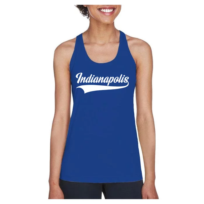 Indianapolis Gift Indiana Gift Throwback Design Gift Classic Gift Women's Racerback Tank