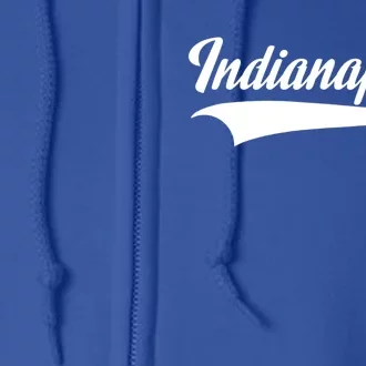 Indianapolis Gift Indiana Gift Throwback Design Gift Classic Gift Full Zip Hoodie