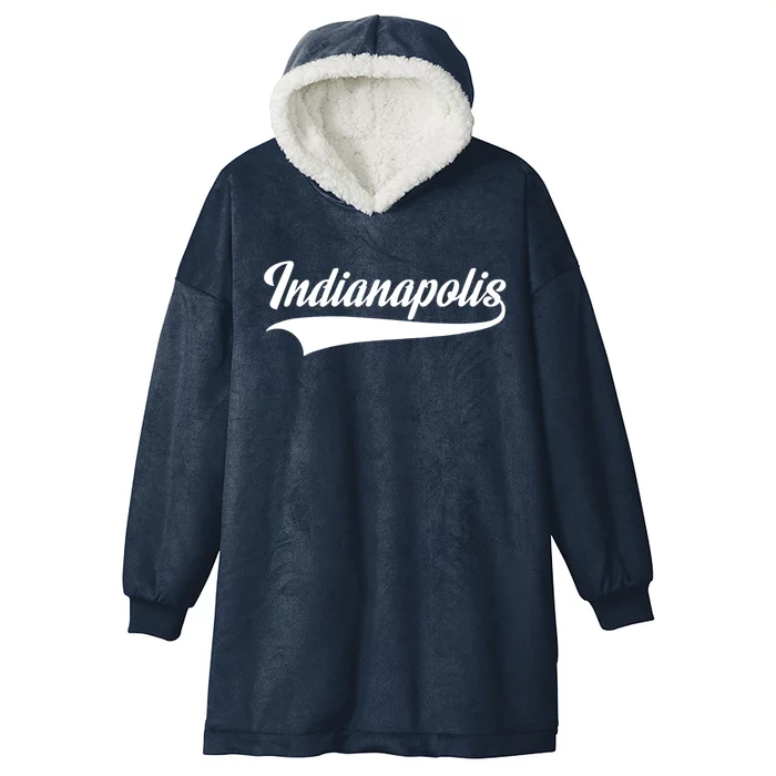 Indianapolis Gift Indiana Gift Throwback Design Gift Classic Gift Hooded Wearable Blanket