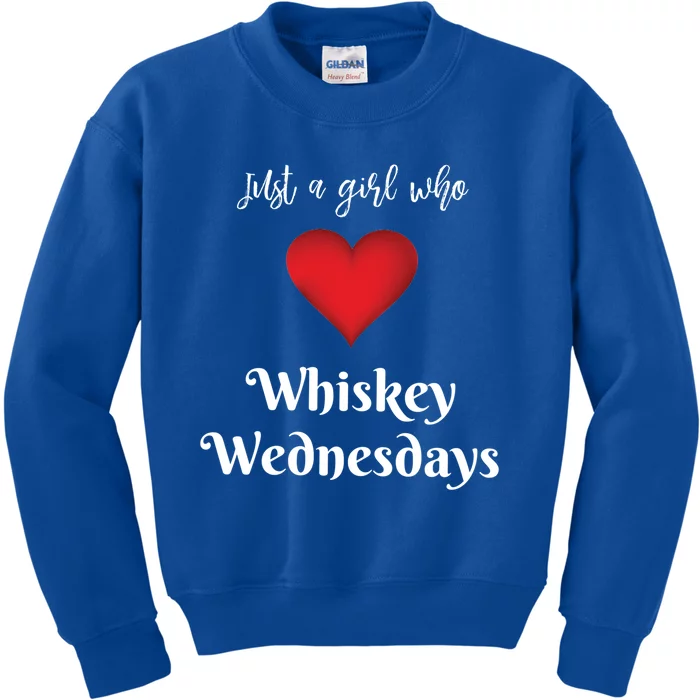 Ing Gift Just A Who Likes Whiskey Wednesdays Great Gift Kids Sweatshirt