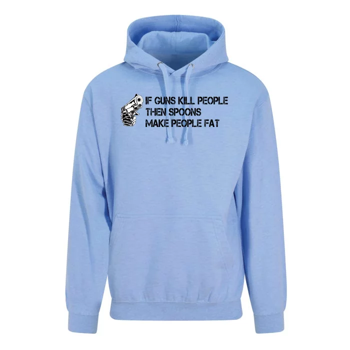 If Guns Kill People Then Spoons Make People Fat Funny Unisex Surf Hoodie