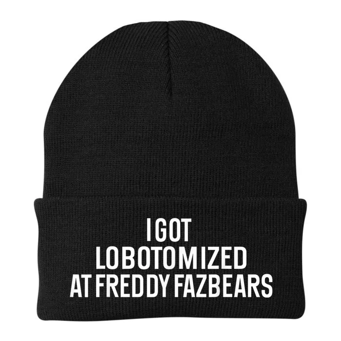 I Got Lobotomized At Freddy Fazbears Funny Meme Knit Cap Winter Beanie