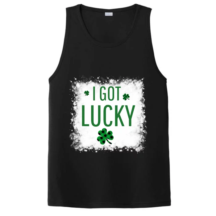 I Got Lucky I Got Pregnant Pregnancy Announcement Couple Performance Tank