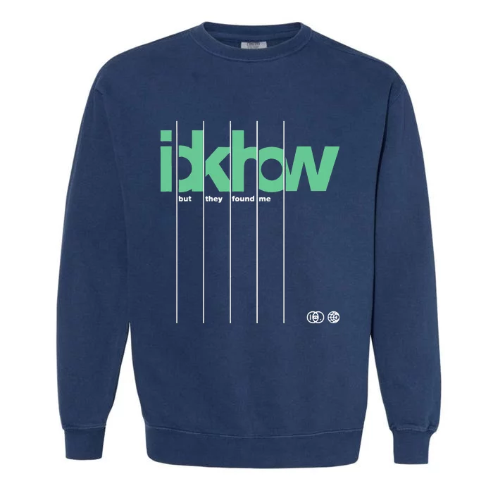 Idkhow – Green Logo Garment-Dyed Sweatshirt