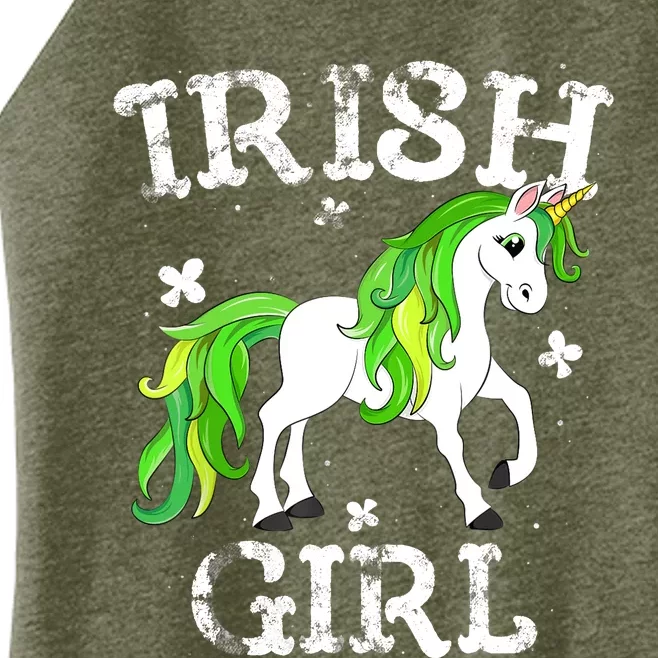 Irish Girl Leprechaun Unicorn St Patricks Day Women’s Perfect Tri Rocker Tank