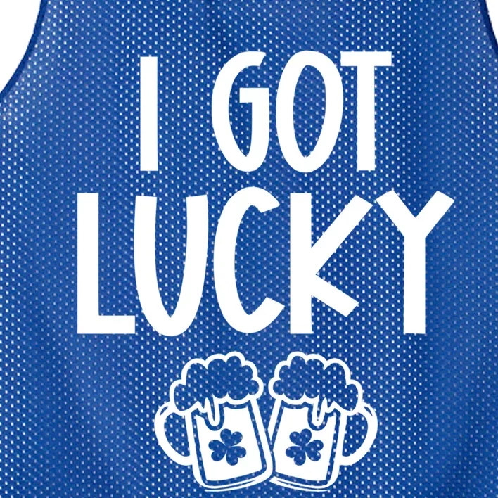 I Got Lucky Green Beer Irish Shamrocks St Patricks Ing Gift Mesh Reversible Basketball Jersey Tank