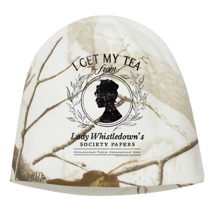 I Get My Tea From Lady WhistledownS Kati - Camo Knit Beanie