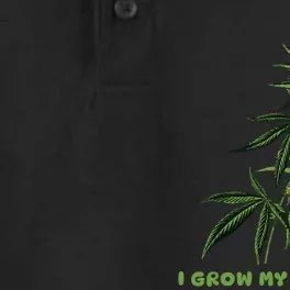 I Grow My Own Shit Funny Weed Dry Zone Grid Performance Polo