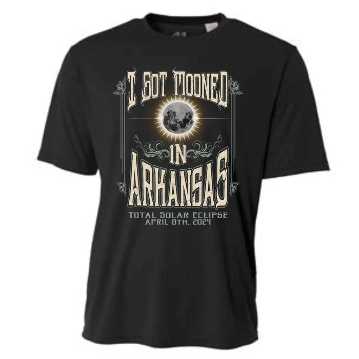 I Got Mooned In Arkansas Total Solar Eclipse 2024 Cooling Performance Crew T-Shirt