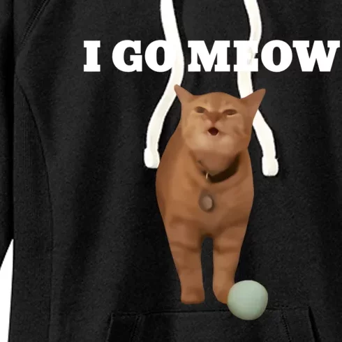 I Go Meow Cat Meme Women's Fleece Hoodie