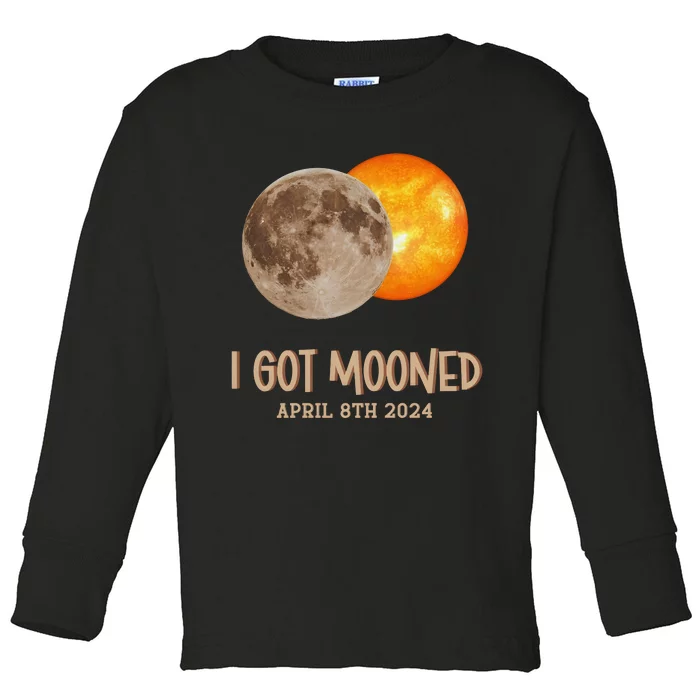 I Got Mooned April 8th 2024 Toddler Long Sleeve Shirt