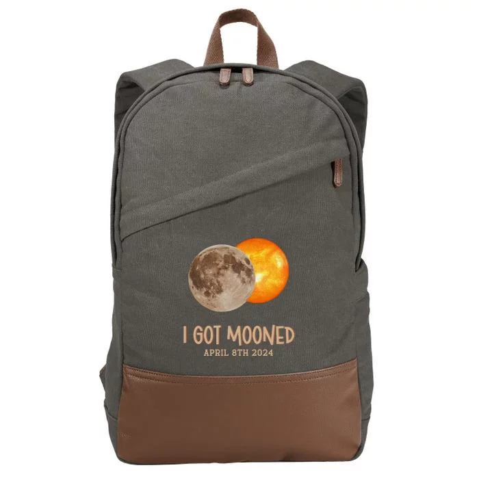 I Got Mooned April 8th 2024 Cotton Canvas Backpack