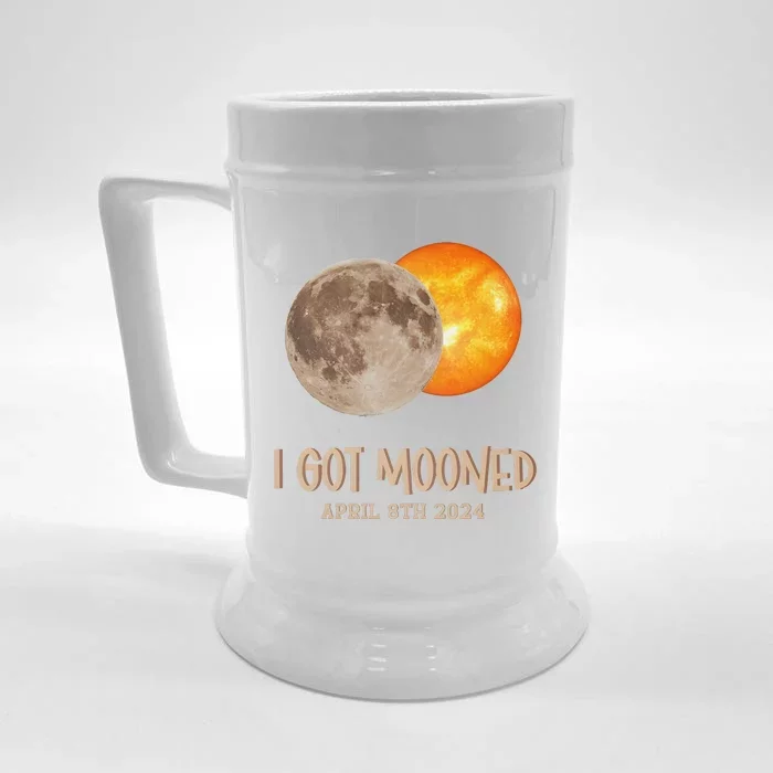 I Got Mooned April 8th 2024 Front & Back Beer Stein