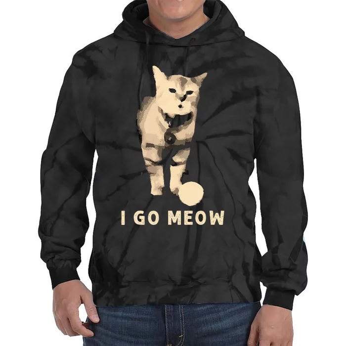 I Go Meow Cute Singing Cat Meme Tie Dye Hoodie