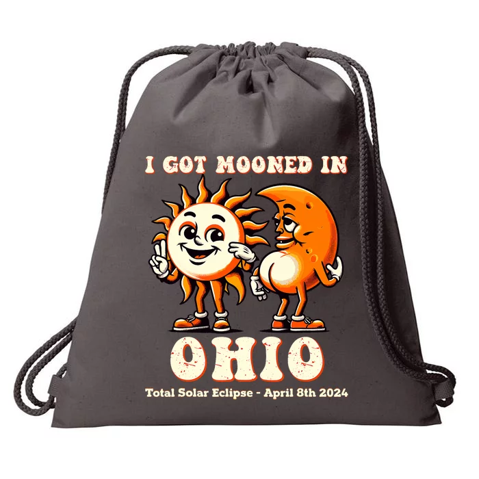 I Got Mooned In Ohio Total Solar Eclipse 2024 Drawstring Bag