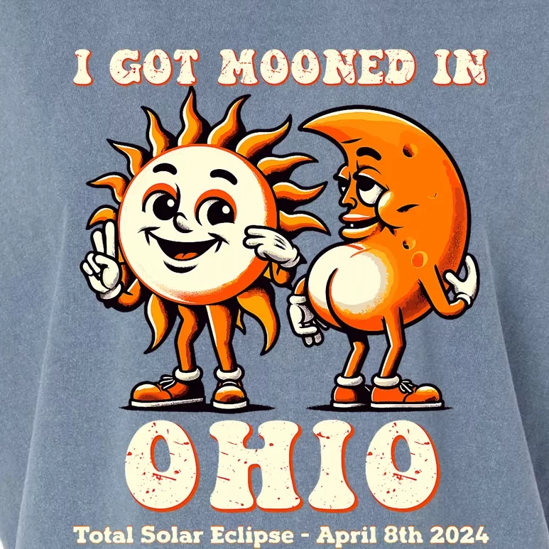 I Got Mooned In Ohio Total Solar Eclipse 2024 Garment-Dyed Women's Muscle Tee