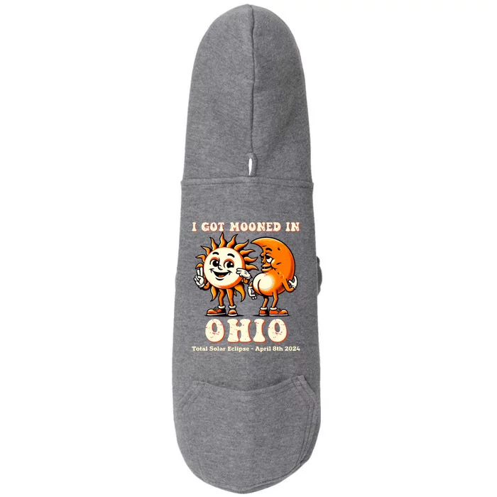 I Got Mooned In Ohio Total Solar Eclipse 2024 Doggie 3-End Fleece Hoodie