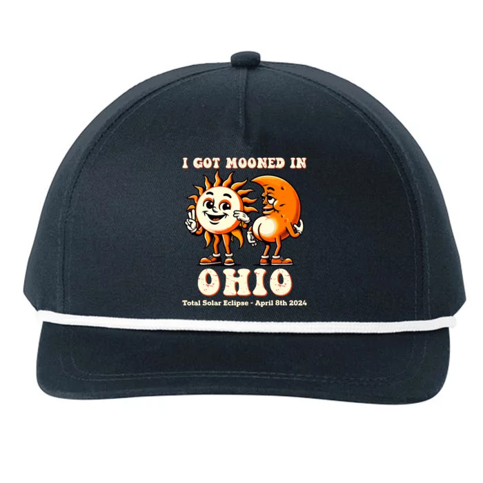 I Got Mooned In Ohio Total Solar Eclipse 2024 Snapback Five-Panel Rope Hat