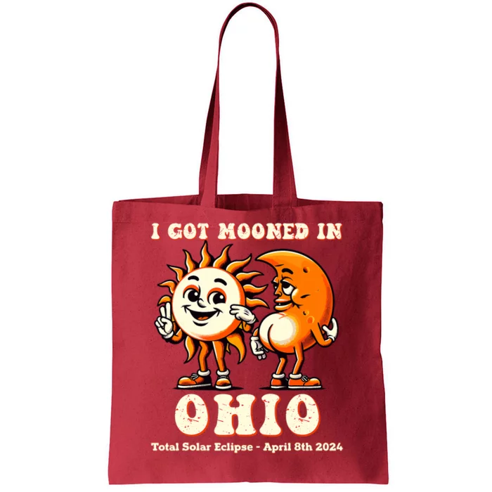 I Got Mooned In Ohio Total Solar Eclipse 2024 Tote Bag