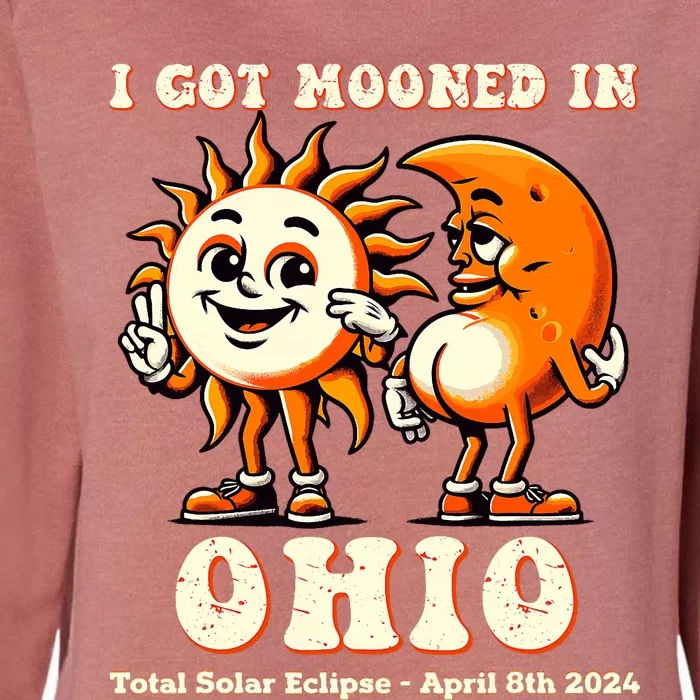 I Got Mooned In Ohio Total Solar Eclipse 2024 Womens California Wash Sweatshirt