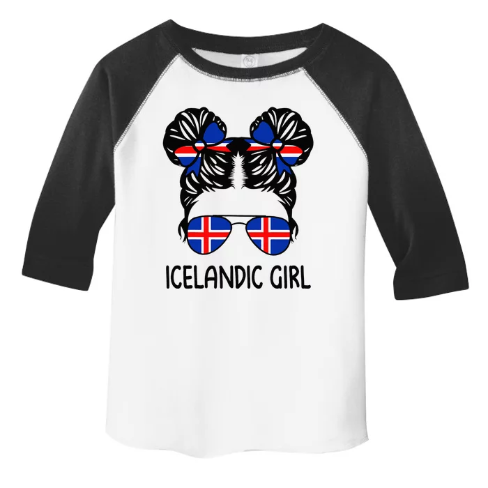 Icelandic Girl Messy Hair Iceland Pride Patriotic Women Toddler Fine Jersey T-Shirt