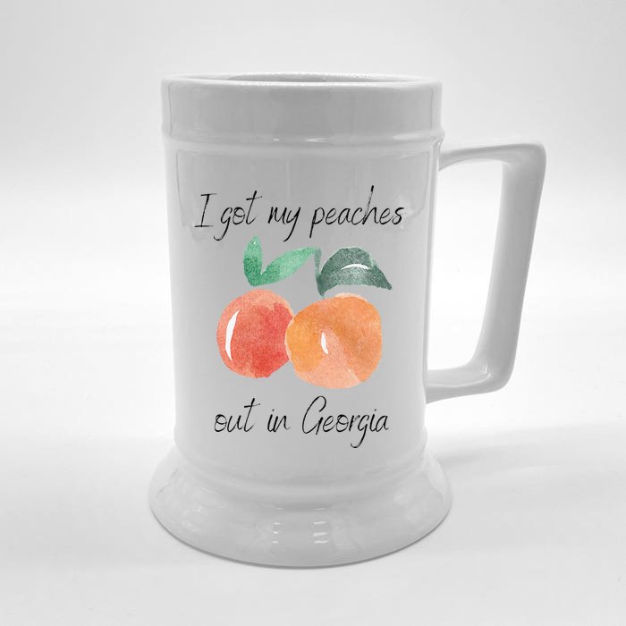 I Got My Peaches Out In Georgia Lyrics Song Funny Fruit Front & Back Beer Stein