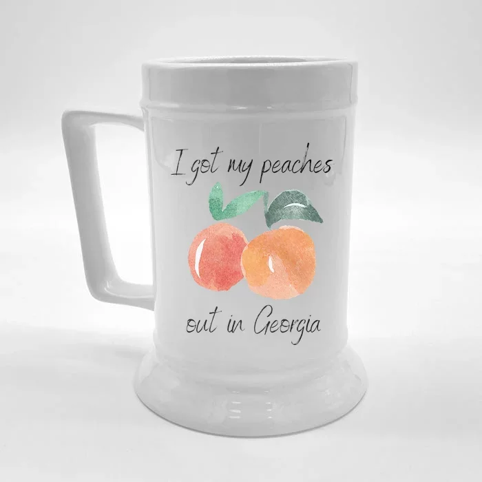 I Got My Peaches Out In Georgia Lyrics Song Funny Fruit Front & Back Beer Stein