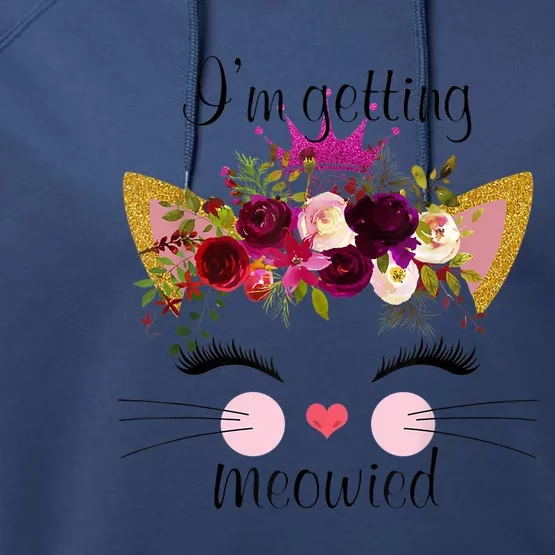 IM Getting Meowied Cat Funny Performance Fleece Hoodie