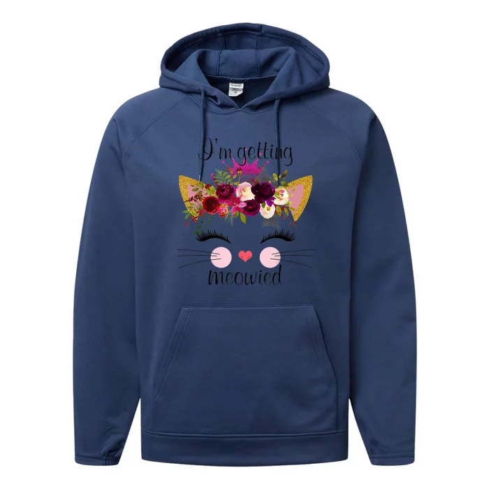 IM Getting Meowied Cat Funny Performance Fleece Hoodie