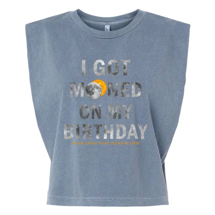 I Got Mooned On My Birthday Garment-Dyed Women's Muscle Tee